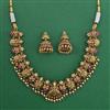 Antique Temple Necklace with Matte Gold Plating