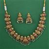 Antique Temple Necklace with Matte Gold Plating