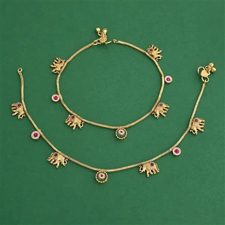 Antique Animal Payal with 2 Tone Plating