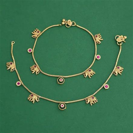 Antique Animal Payal with 2 Tone Plating