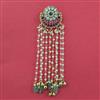 Antique Pearl Hair Brooch with Matte Gold Plating