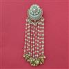 Antique Pearl Hair Brooch with Matte Gold Plating