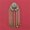 Antique Pearl Hair Brooch with Matte Gold Plating