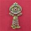 Antique Pearl Hair Brooch with Matte Gold Plating