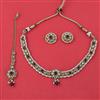 Antique Pearl Necklace with Mehndi Plating