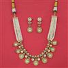 Antique Pearl Necklace with Matte Gold Plating