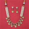 Antique Pearl Necklace with Matte Gold Plating