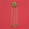 Antique Pearl Hair Brooch with Matte Gold Plating