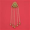 Antique Pearl Hair Brooch with Matte Gold Plating
