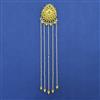 Antique Pearl Hair Brooch with Matte Gold Plating