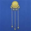 Antique Pearl Hair Brooch with Matte Gold Plating