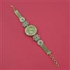 Antique Meenakari Watch with Matte Gold Plating