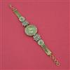 Antique Meenakari Watch with Matte Gold Plating