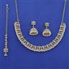 Antique Pearl Necklace with Mehndi Plating