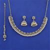 Antique Pearl Necklace with Mehndi Plating