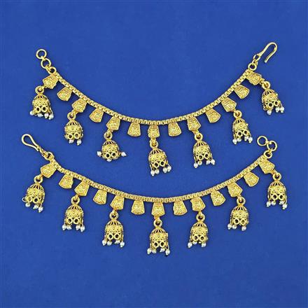 Antique Pearl Ear Chain with Gold Plating