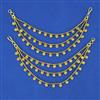 Antique Multi Layer Ear Chain with Gold Plating