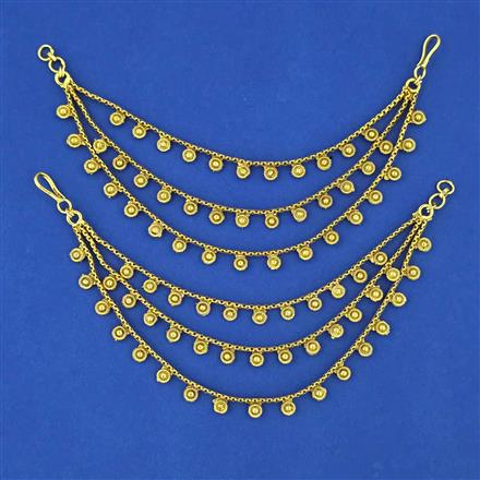 Antique Multi Layer Ear Chain with Gold Plating