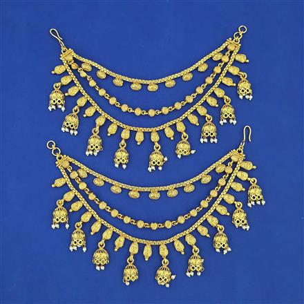 Antique Multi Layer Ear Chain with Gold Plating