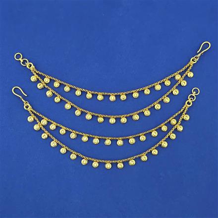 Antique Multi Layer Ear Chain with Gold Plating