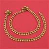 Antique Plain Gold Payal with Gold Plating