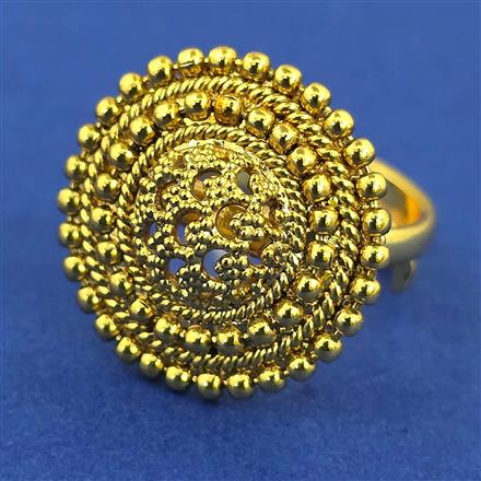 Antique Adjustable Ring with Gold Plating