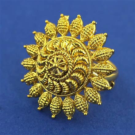 Antique Adjustable Ring with Gold Plating