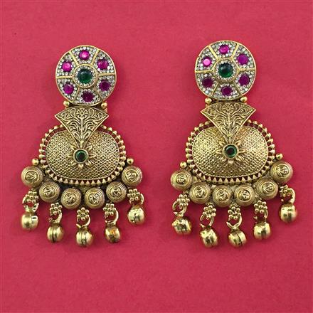 Antique Classic Earring with Matte Gold Plating