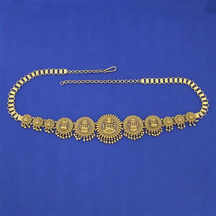 Antique Temple Belt with Matte Gold Plating
