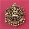 Antique Temple Brooch with Matte Gold Plating
