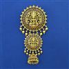 Antique Temple Brooch with Matte Gold Plating