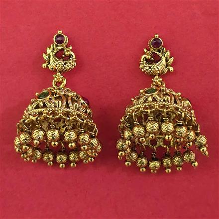 Antique Birds Earring with Matte Gold Plating