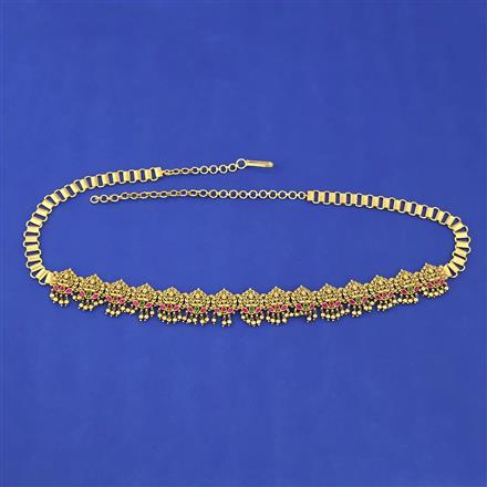 Antique Temple Belt with Matte Gold Plating