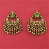 Antique Temple Earring with Matte Gold Plating