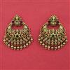 Antique Temple Earring with Matte Gold Plating