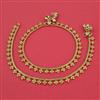 Antique Plain Gold Payal with Gold Plating