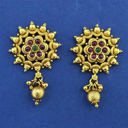 Antique Classic Earring with Matte Gold Plating
