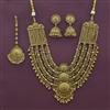 Antique Bridal Necklace with Matte Gold Plating