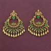 Antique Temple Earring with Matte Gold Plating