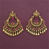 Antique Temple Earring with Matte Gold Plating