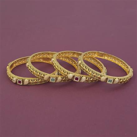 Antique 4 Pc with Matte Gold Plating