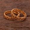 Antique Openable Bangles with Matte Gold Plating