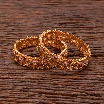 Antique Openable Bangles with Matte Gold Plating