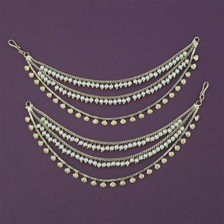 Antique Multi Layer Ear Chain with Gold Plating