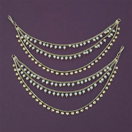 Antique Multi Layer Ear Chain with Gold Plating