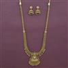 Antique Long Necklace with Matte Gold Plating