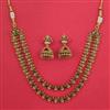 Antique Layered Necklace with Matte Gold Plating