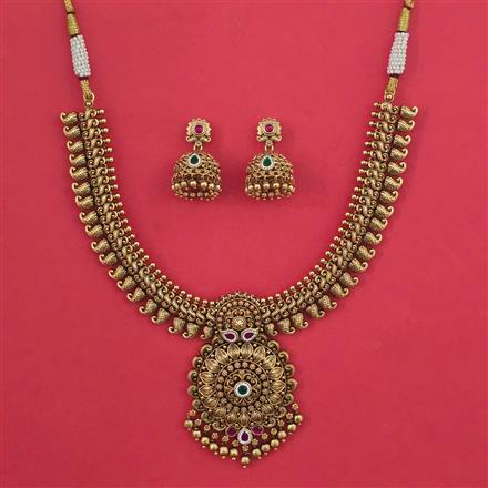 Antique Classic Necklace with Matte Gold Plating