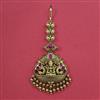 Antique Temple Tikka with Matte Gold Plating