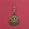 Antique Temple Tikka with Matte Gold Plating